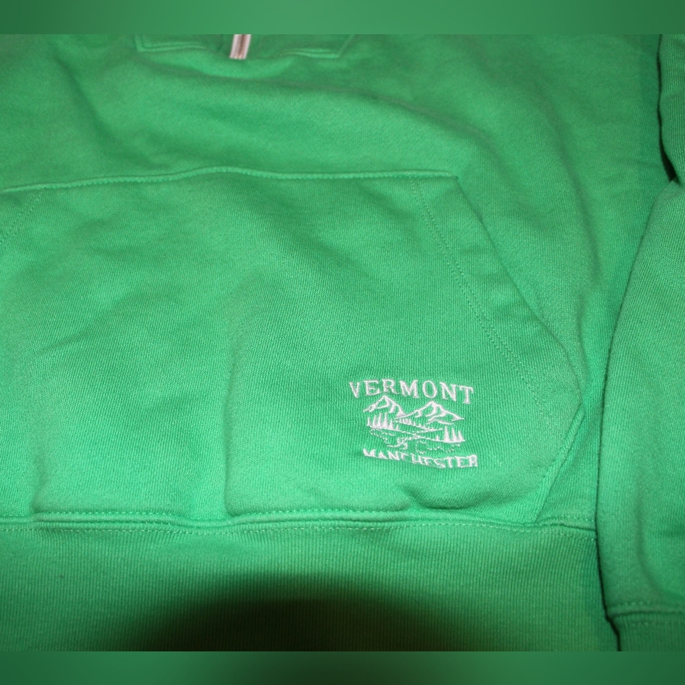 Green Cropped Quarter-Zip Pullover - image 4